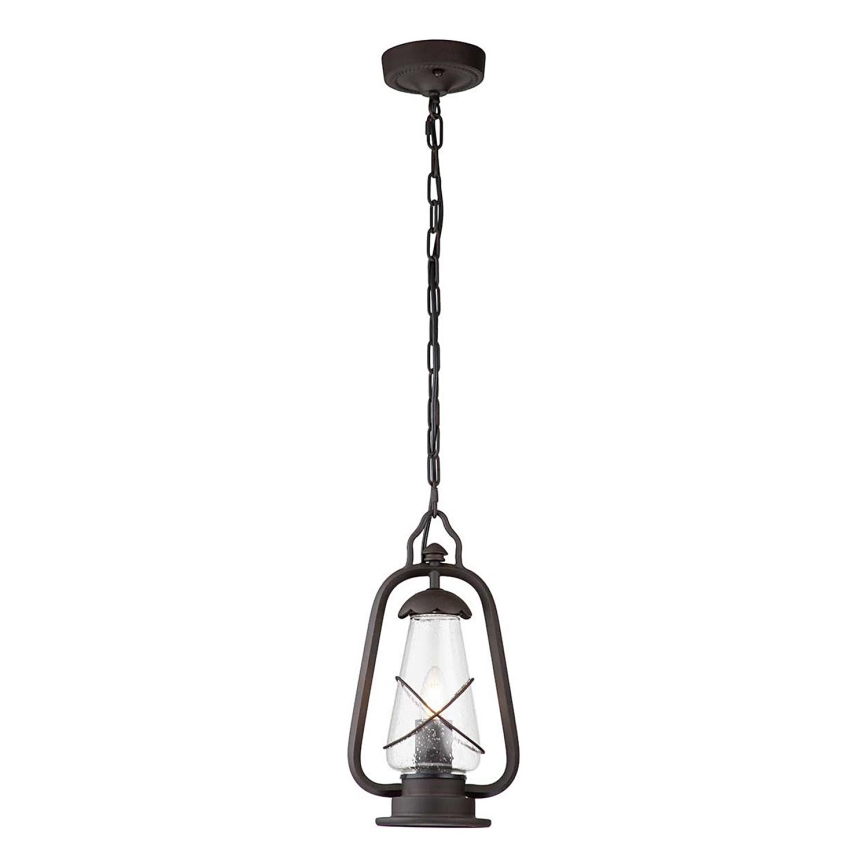 Elstead - Venkovní lustr na řetězu MINERS 1xE27/60W/230V IP44 bronzová